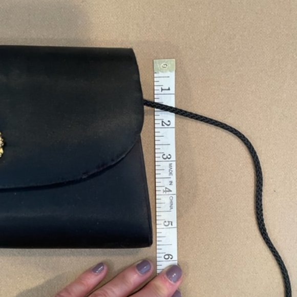 Black Satin Clutch - Picture 9 of 9